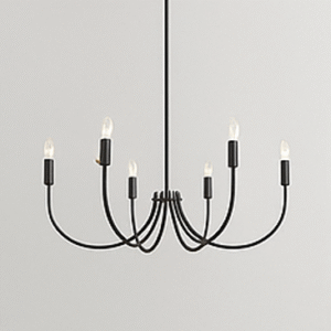 Black Iron Candle Chandelier