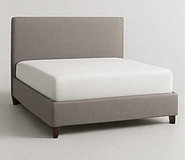 Upholstered Fabric Bed Frame (Grey)