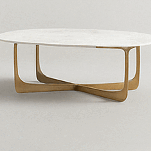 Marble Top Gold Base Coffee Table
